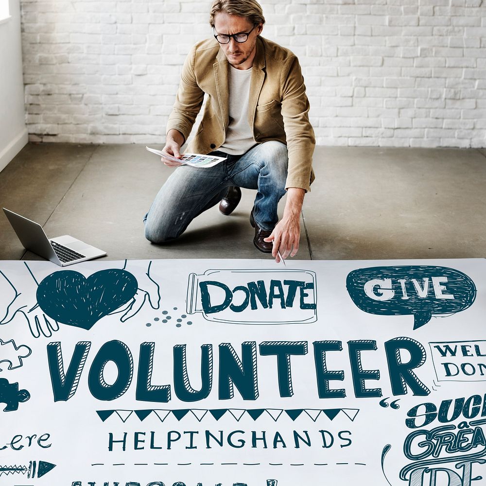 Volunteer Charity Helping Hands Give Concept