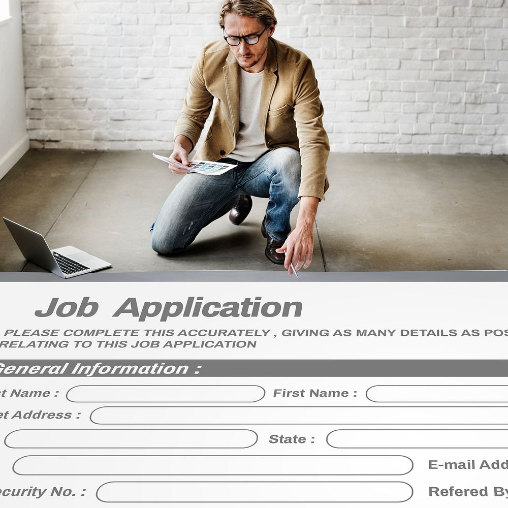 Online Web Job Application Form Concept