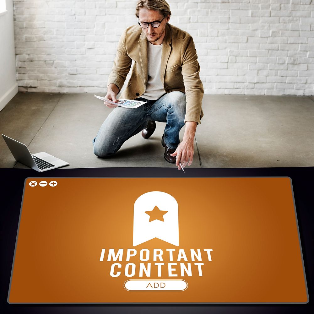 Important Content Bookmark Content Web Online Management Concept