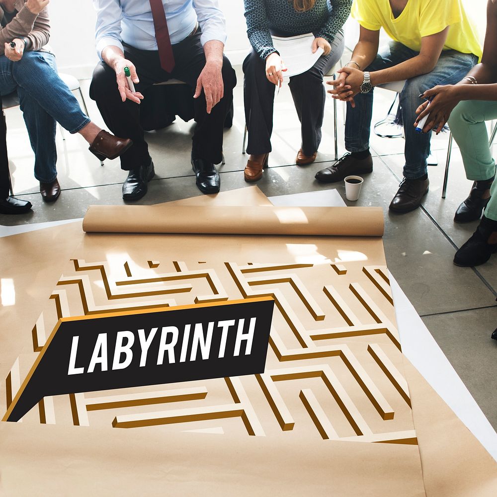 Labyrinth Challenge Complexity Business Decision Concept