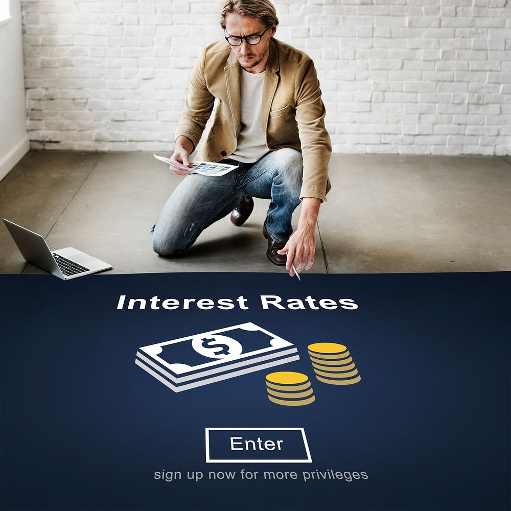 Interest Rates Economy Financial Percentage Concept