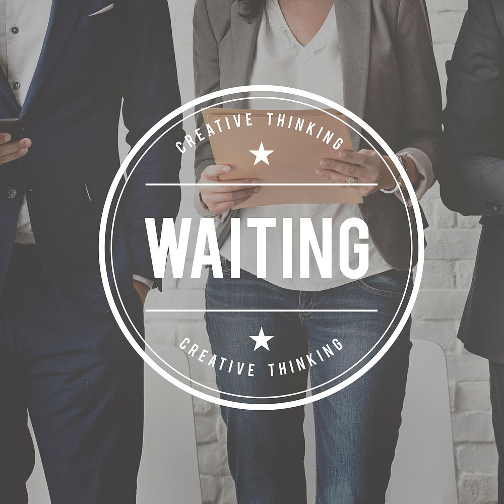 Waiting Office Worker Graphic Concept