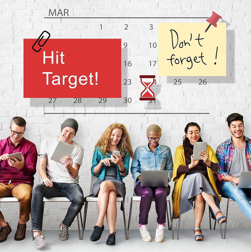 Hit Target Schedule Organizer Plan Concept