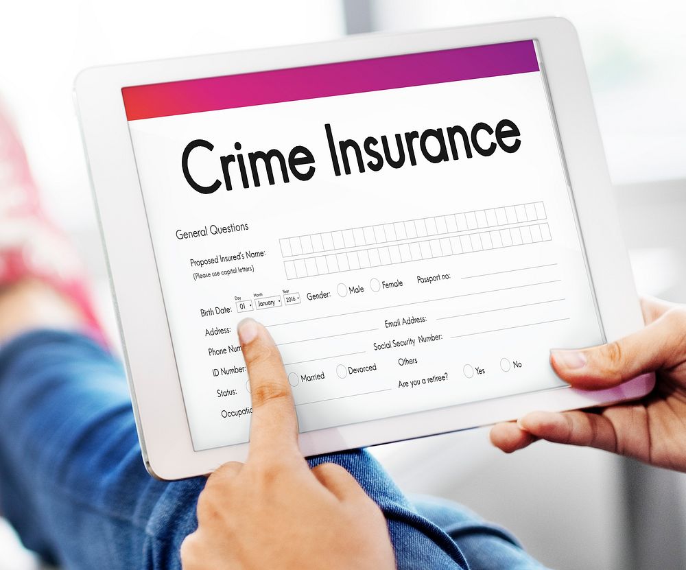 Crime Insurance Application Form Concept