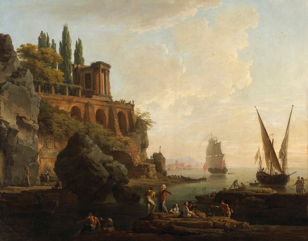 Harbor in Italy. Original from the Minneapolis Institute of Art.