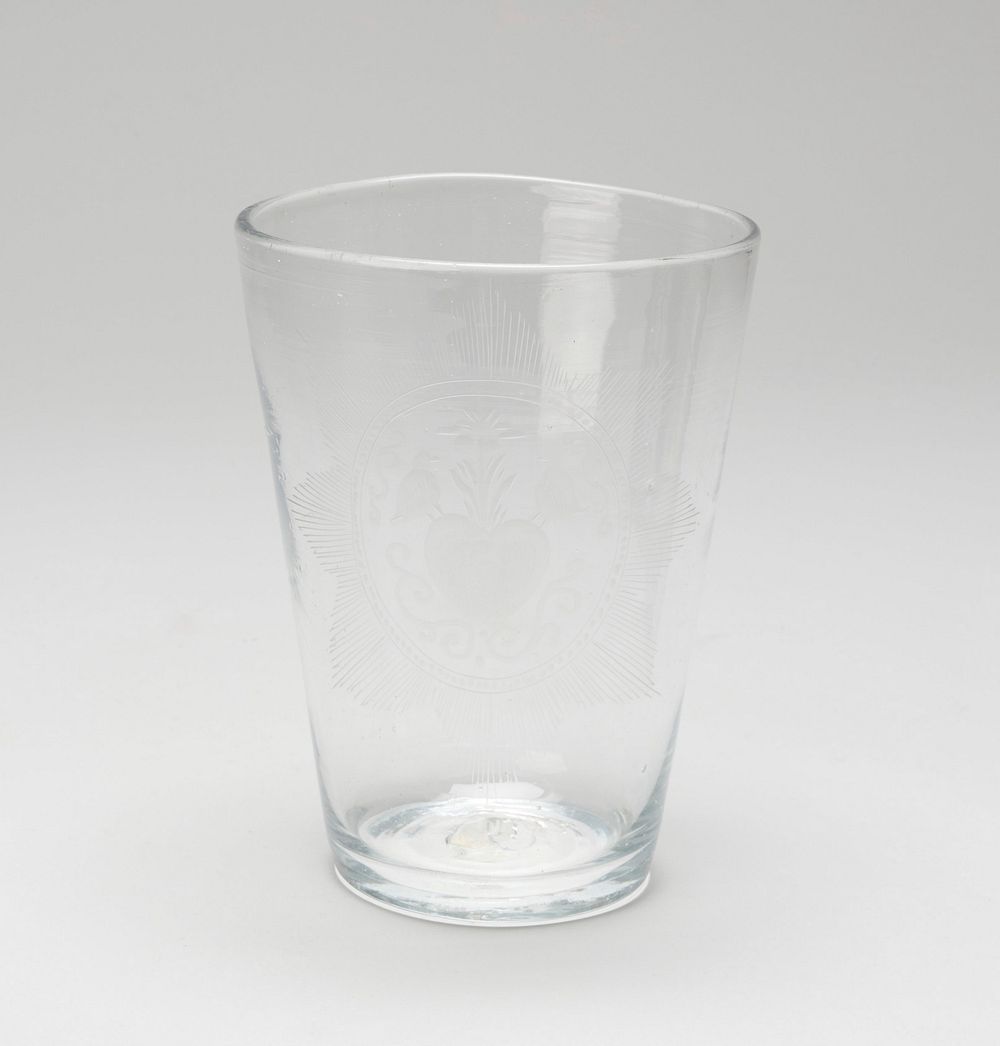water glass, etched. Original from the Minneapolis Institute of Art.