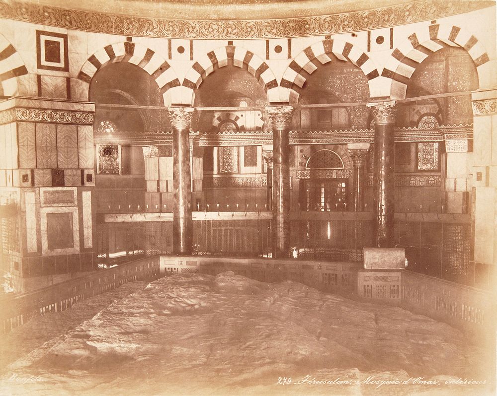 Mosque d'Omar, interieur, Jerusalem. Original from the Minneapolis Institute of Art.
