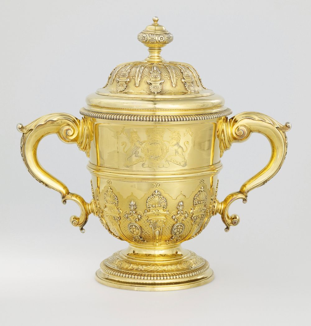 Two-handled cup with cover. Original from the Minneapolis Institute of Art.