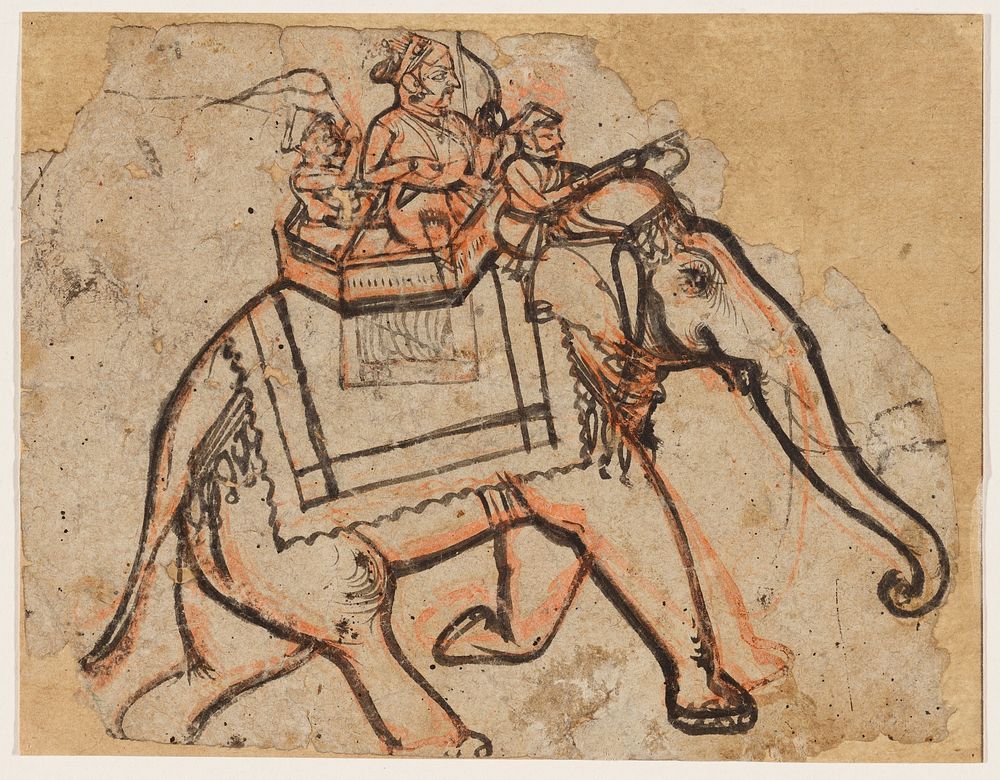 illustration from a Ramayana series; Kotah. Original from the Minneapolis Institute of Art.
