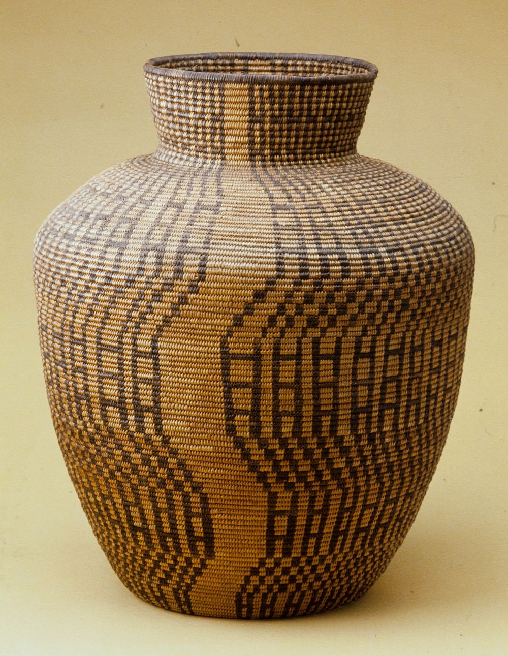 Olla form with geometric design. Original from the Minneapolis Institute of Art.