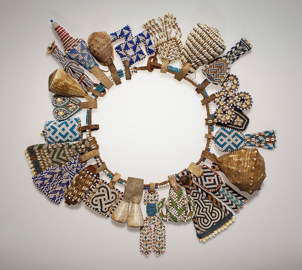 Yet Belt, leather, shells, beads, twine, Zaire, Kuba Tribe. Original from the Minneapolis Institute of Art.