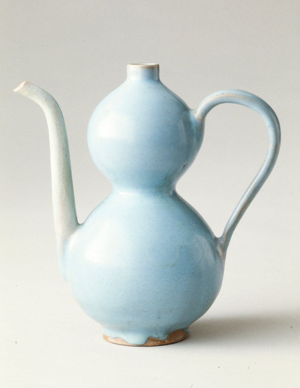 double gourd-shaped ewer, Sung Dynasty, Chun ware; porcelaneous stoneware with blue glaze. Original from the Minneapolis…