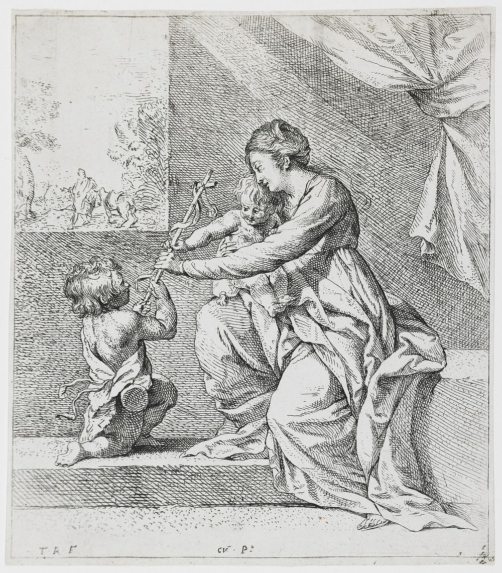 The Virgin and Child with Saint John the Baptist. Original from the Minneapolis Institute of Art.