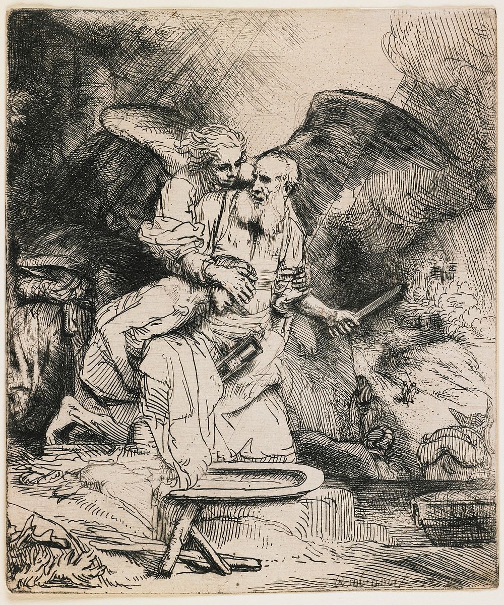 Rembrandt van Rijn's The Sacrifice of Isaac. Original from the Minneapolis Institute of Art.