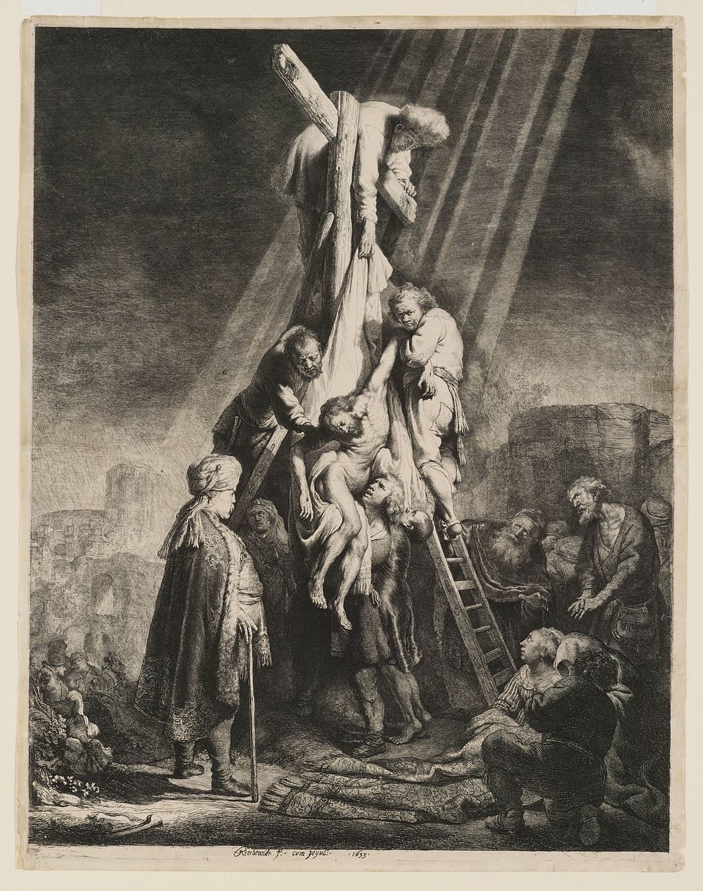 The Descent from the Cross (second plate). Original from the Minneapolis Institute of Art.