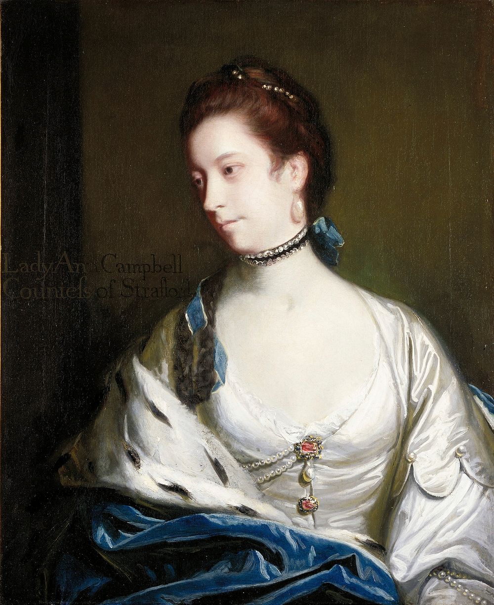 Portrait of a seated woman head turned to her proper right looking downward at an angle, she wears a white dress with two…