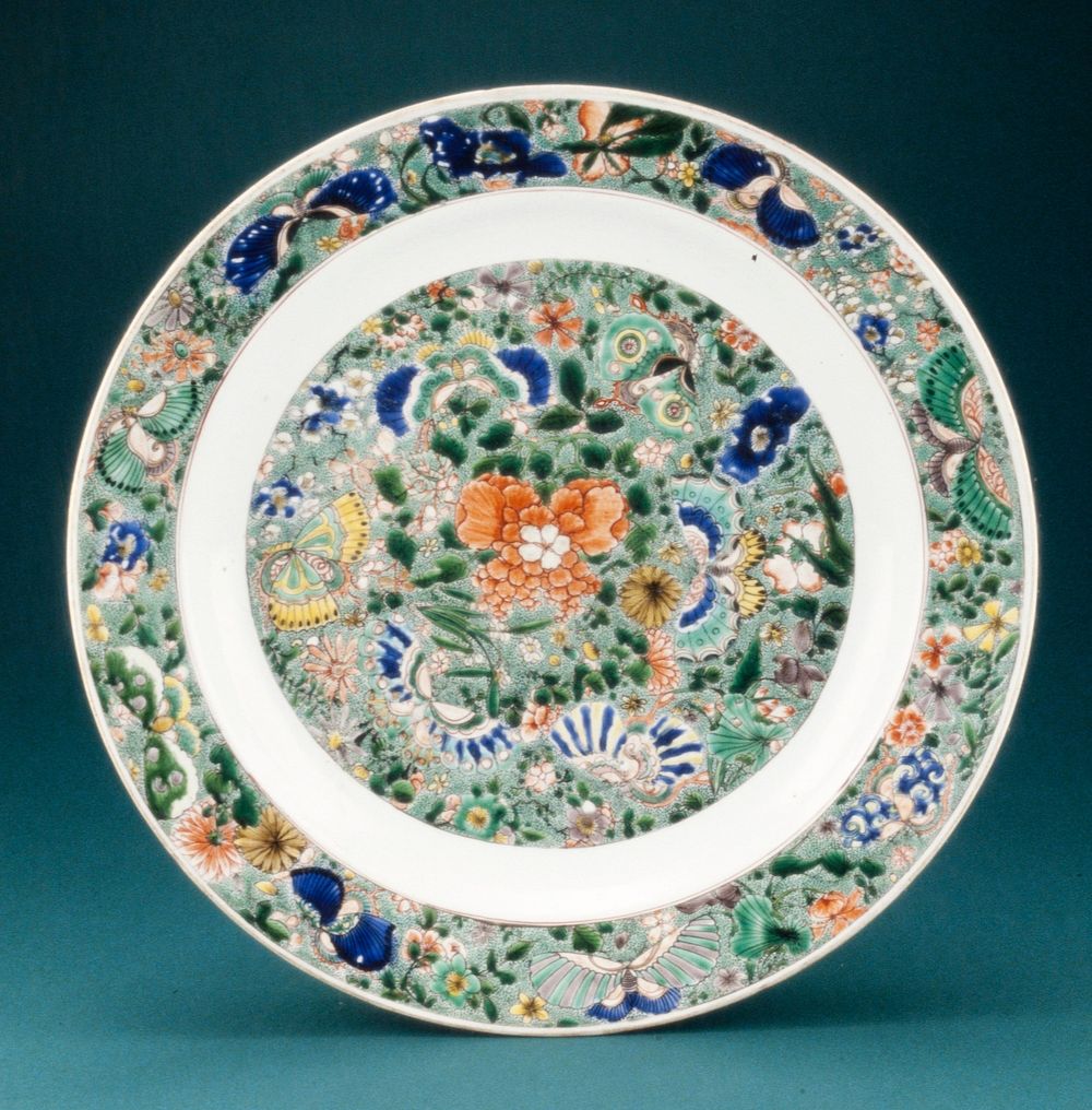 Plate, famille verte; K'ang Hsi period. Original from the Minneapolis Institute of Art.