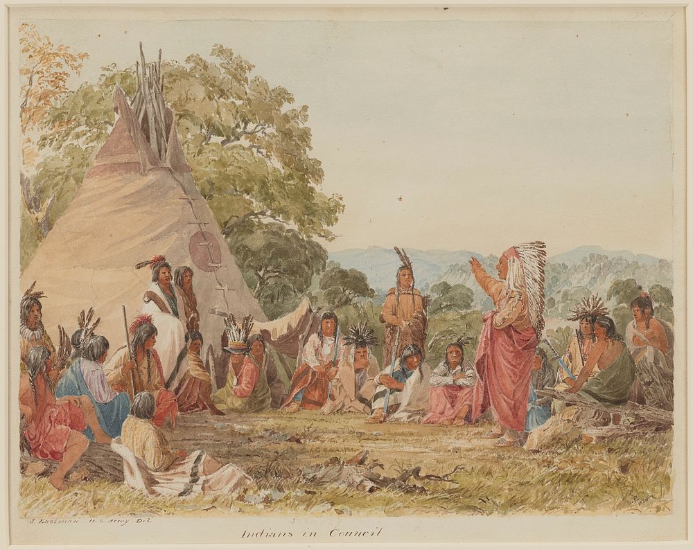 Indians in Council. Original from the Minneapolis Institute of Art.