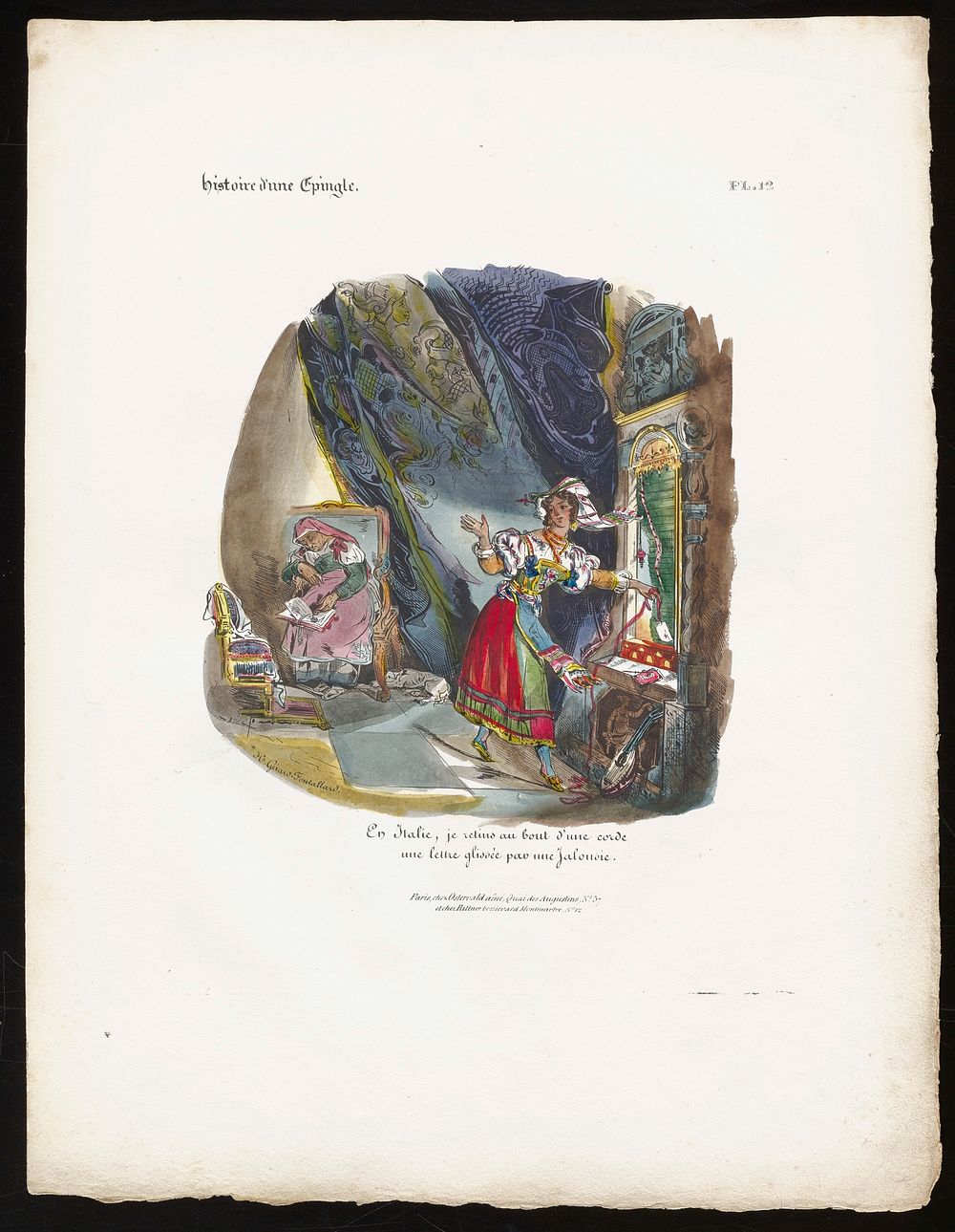 Fashion Plate from Histoire d'une Epingle. Original from the Minneapolis Institute of Art.