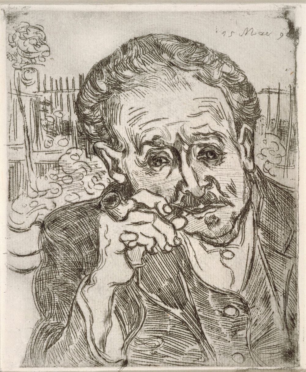 Portrait of Dr. Gachet (Auvers-sur-Oise) by Vincent van Gogh.. Original from the Minneapolis Institute of Art.