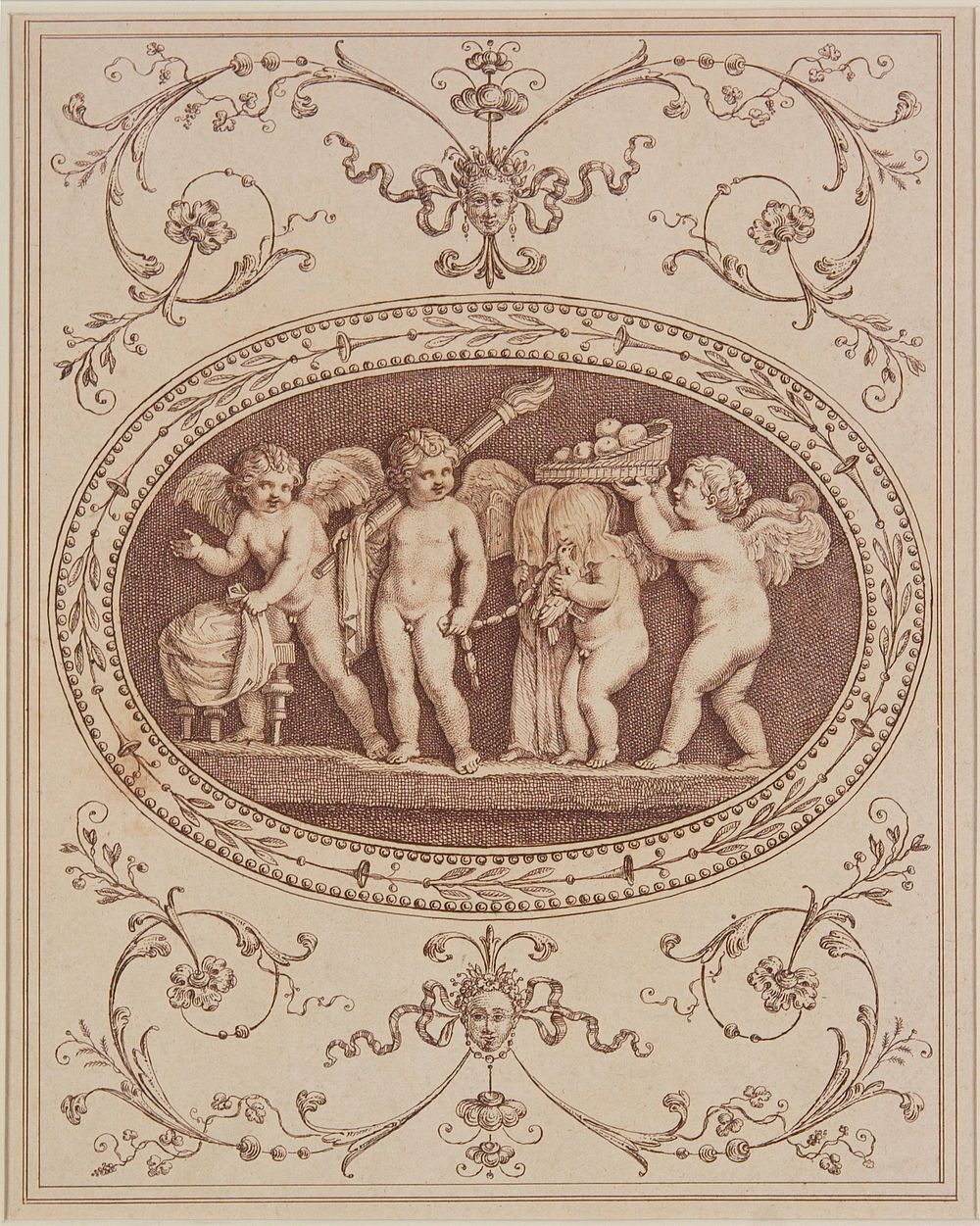 The Marriage of Psyche and Cupid, from The Gems of Marlborough (1789-1790) by Francesco Bartolozzi. Original from The…