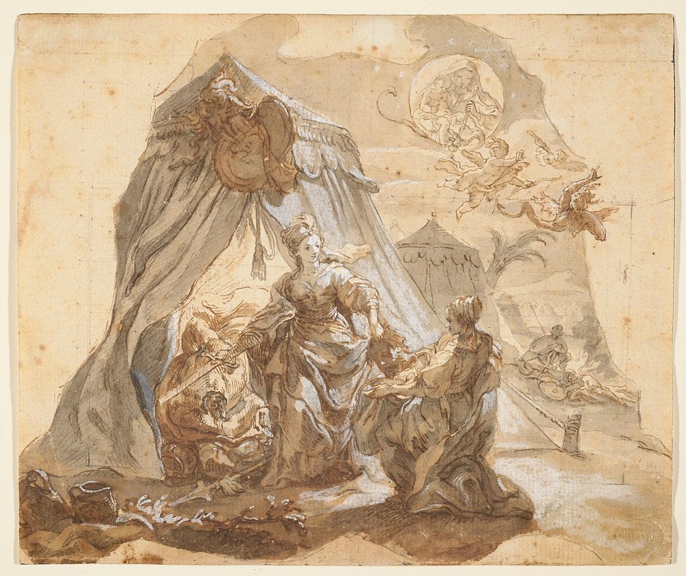 Judith with the Head of Holofernes, and a Vision of the Virgin and Child Casting Out Evil (ca. 1749). Original from The…