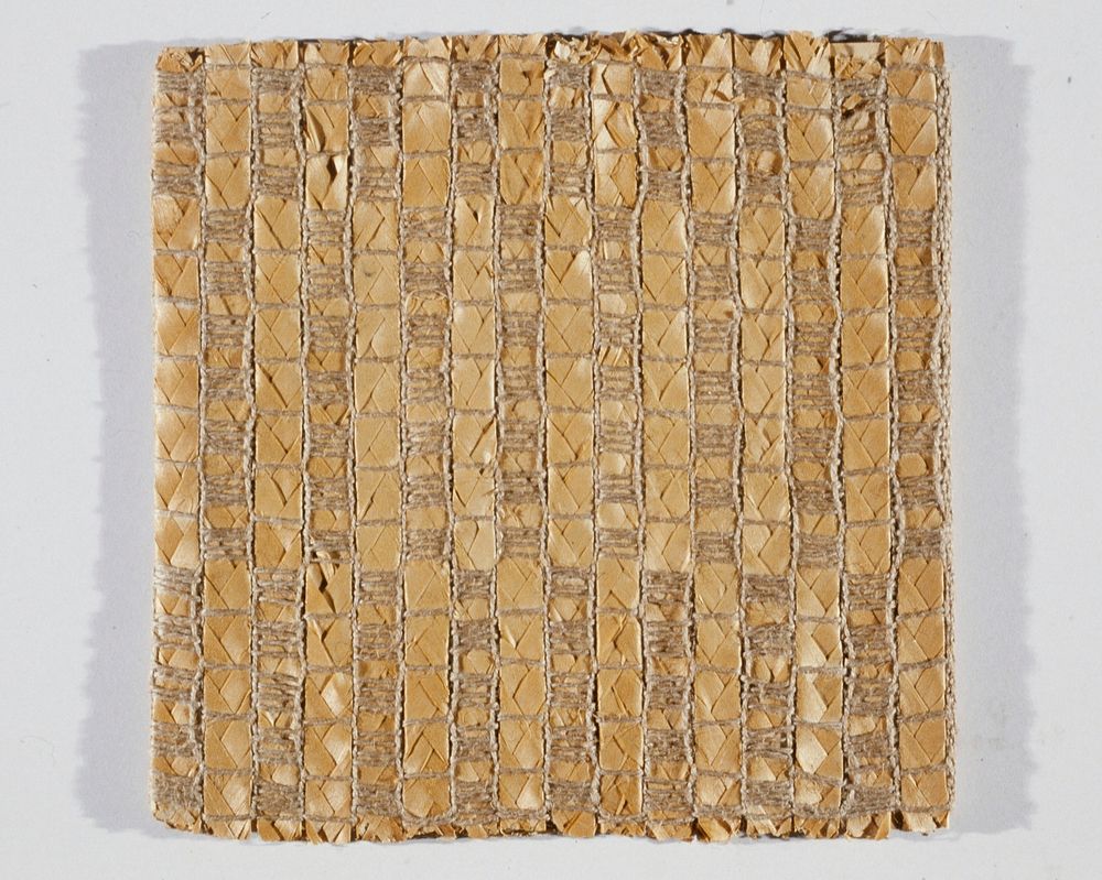 cotton, Jamaican fibers, light brown; mounted on masonite with staples or tacks. Original from the Minneapolis Institute of…