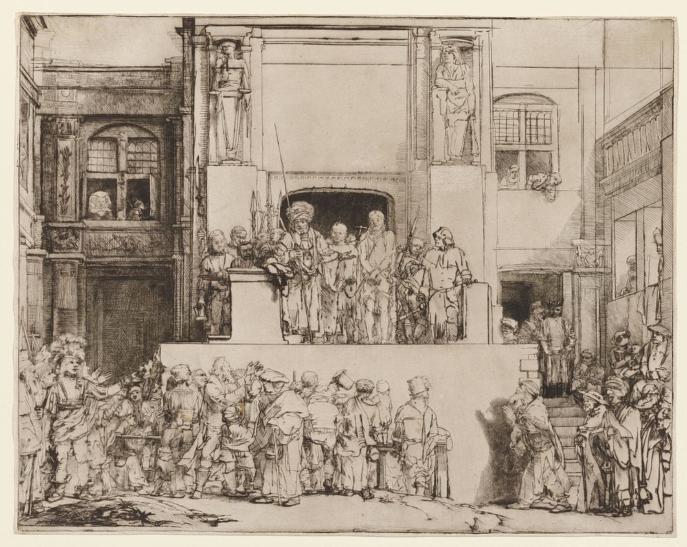 Rembrandt van Rijn's Christ Presented to the People (Ecce Homo). Original from the Minneapolis Institute of Art.