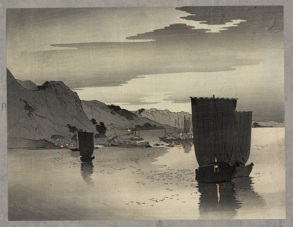 Yūgure no hansen. Original from the Library of Congress.