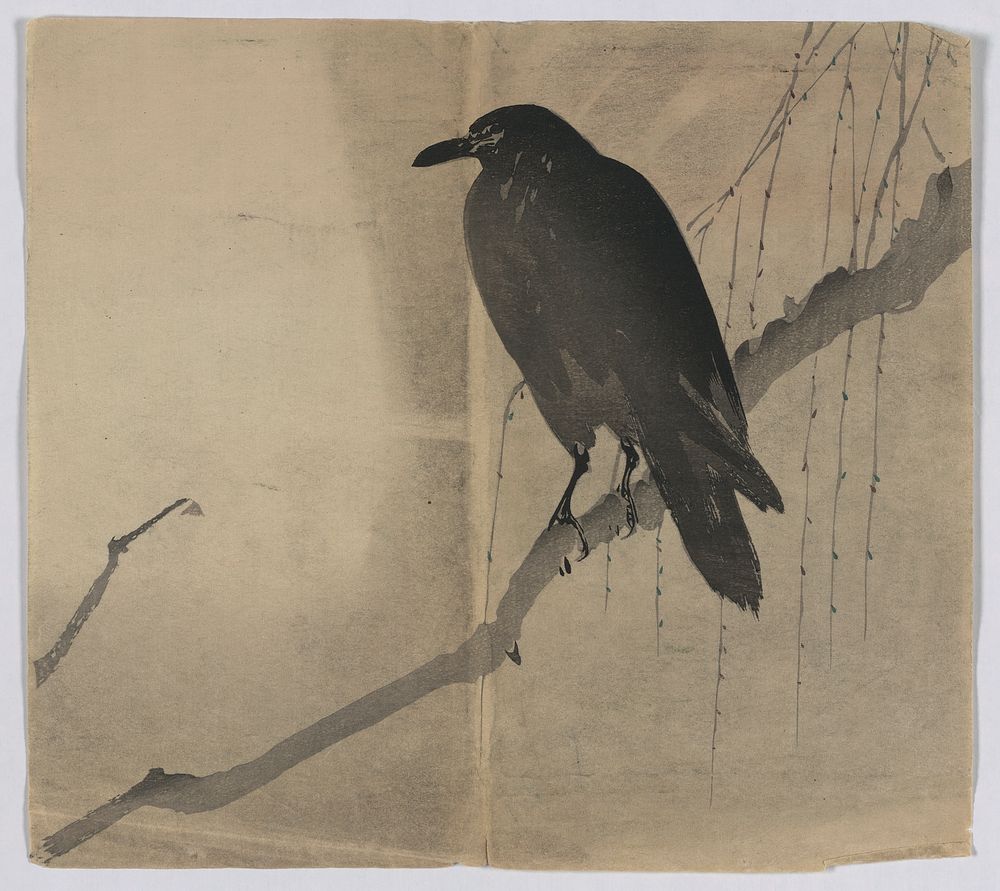 Yanagi ni karasu. Original from the Library of Congress.