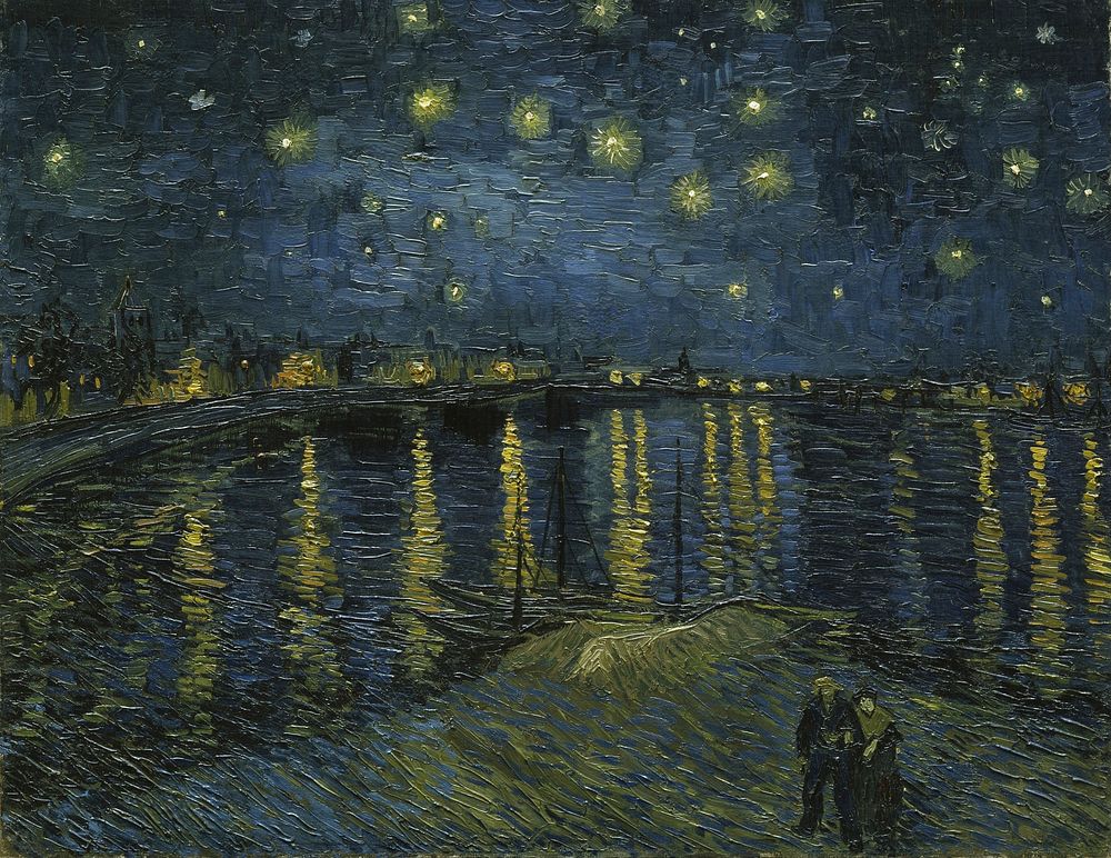 Vincent van Gogh - Starry Night on the Rhone, 1888