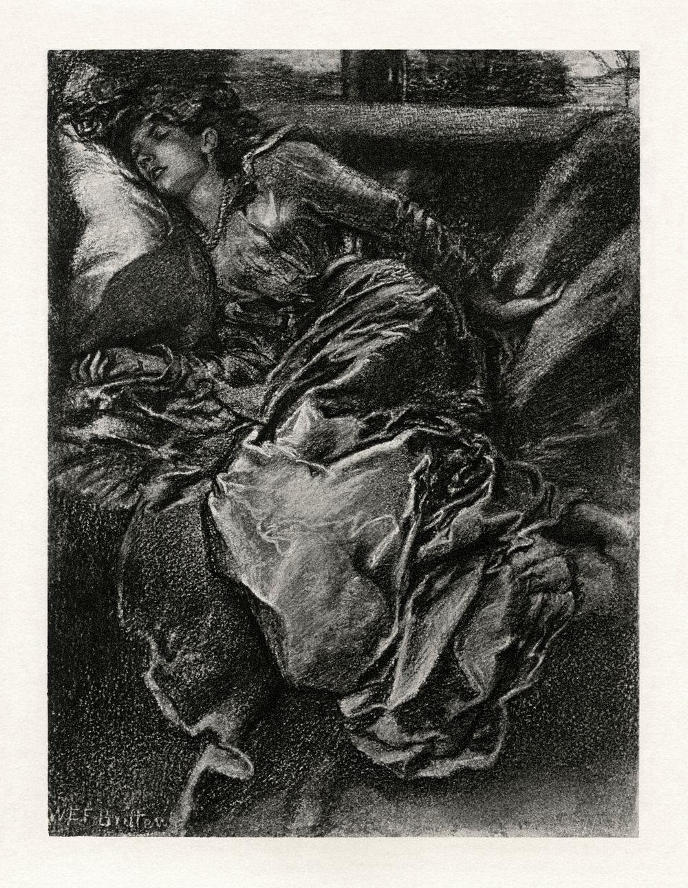 Illustration to Tennyson's "Sleeping Beauty" by W. E. F. Britten. Like a lot of Tennyson poems based on a literary source…