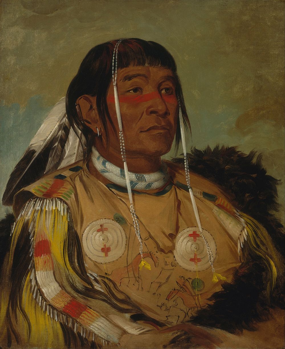 George Catlin - Sha-có-pay, The Six, Chief of the Plains Ojibwa - Google Art Project