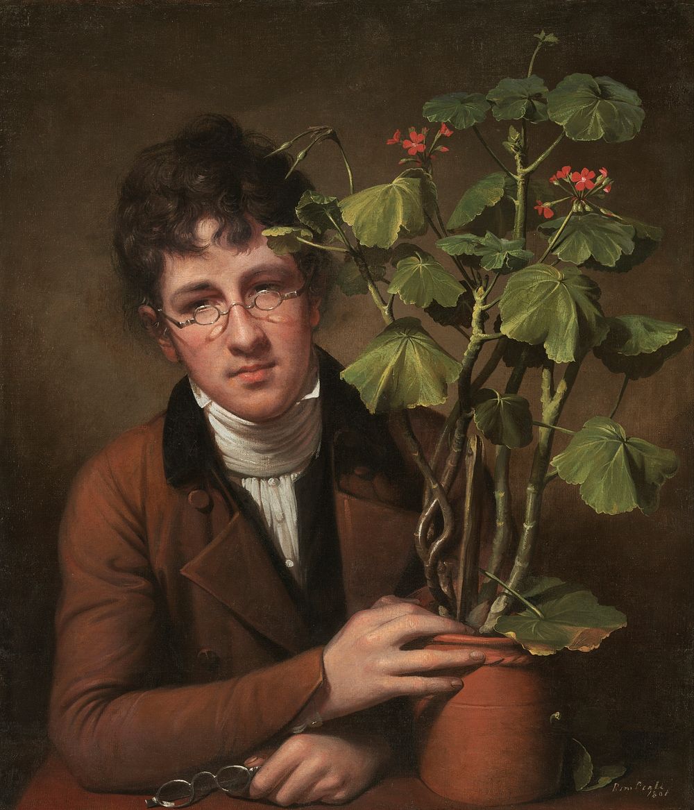 Rubens Peale with a Geranium by Rembrandt Peale