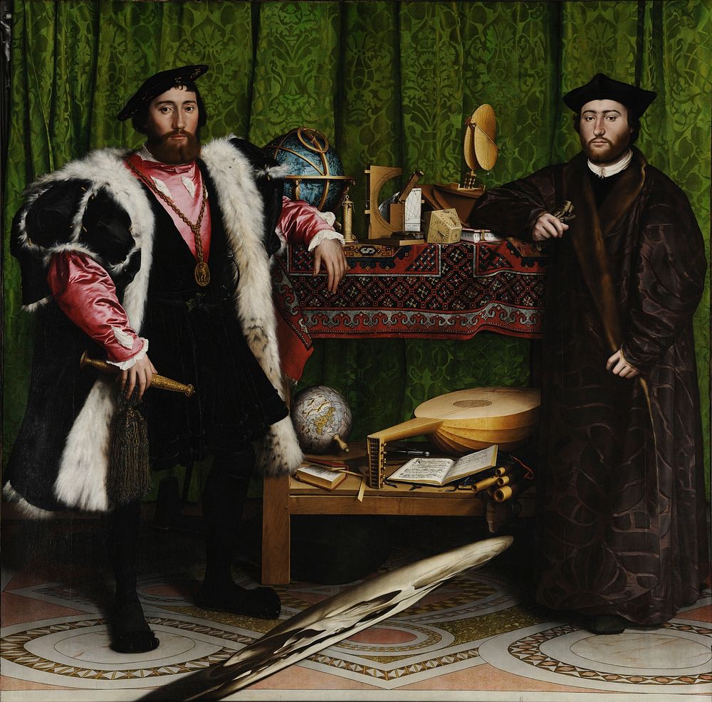 Jean de Dinteville, French Ambassador to the court of Henry VIII of England, and Georges de Selve, Bishop of Lavaur. The…