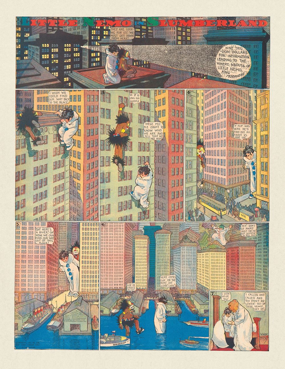 Little Nemo comic strip by Winsor McCay.