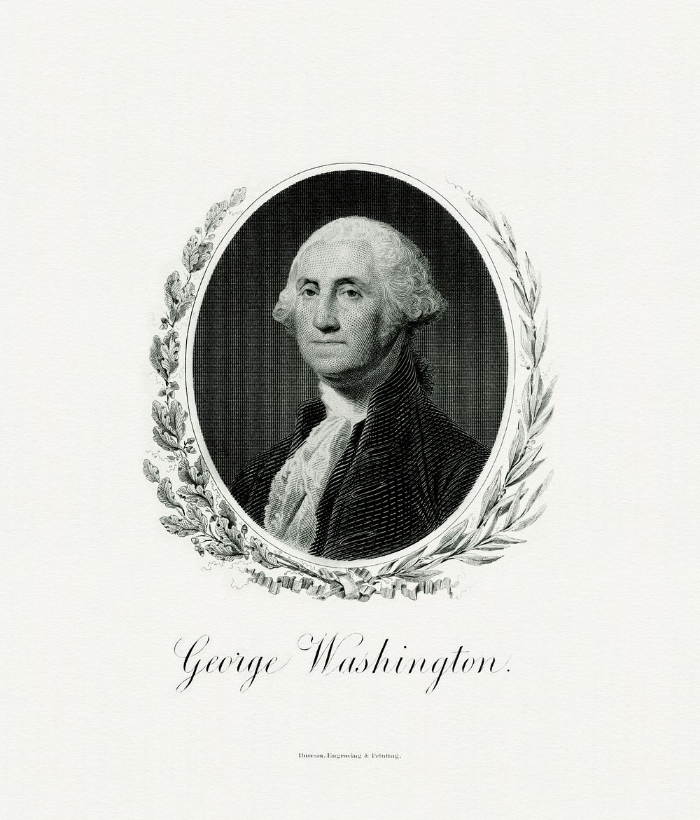Engraved BEP portrait of U.S. President George Washington