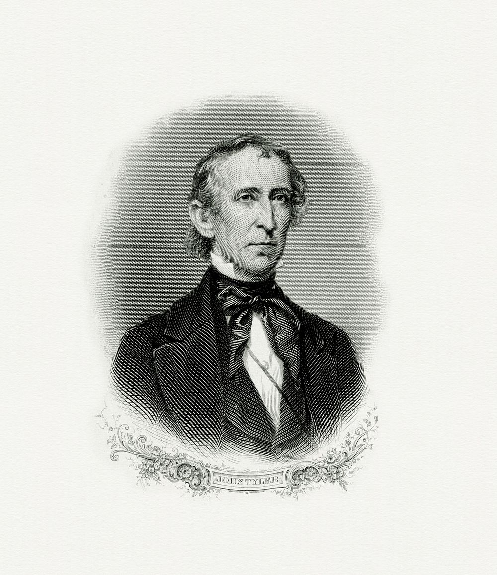 Engraved BEP portrait of U.S. President John Tyler