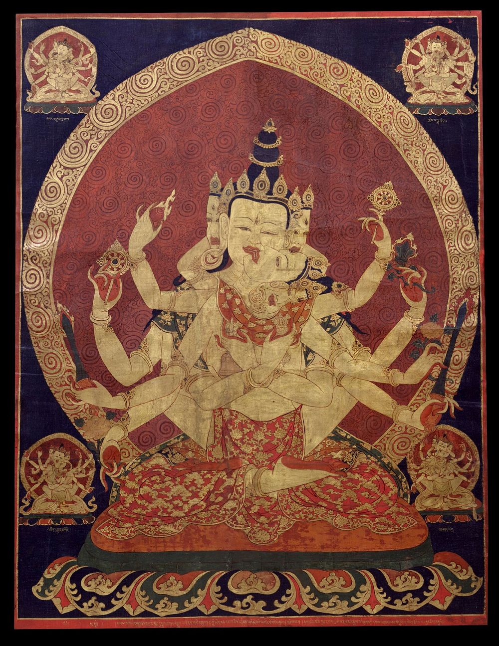 17th century Central Tibeten thanka of Guhyasamaja Akshobhyavajra, Rubin Museum of Art