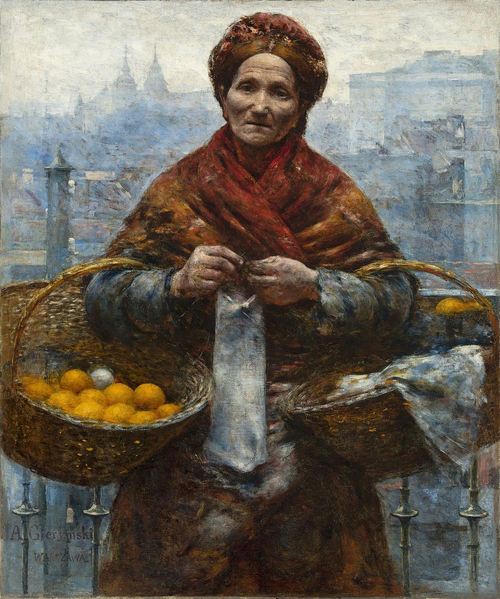 Aleksander Gierymski - Jewish woman selling oranges - Google Art Project