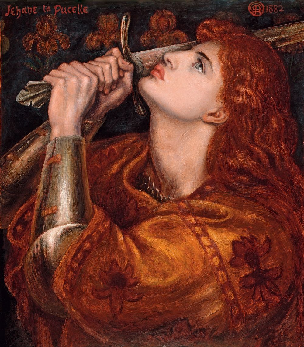Joan of Arc (1882) by Dante Gabriel Rossetti (1828–1882).