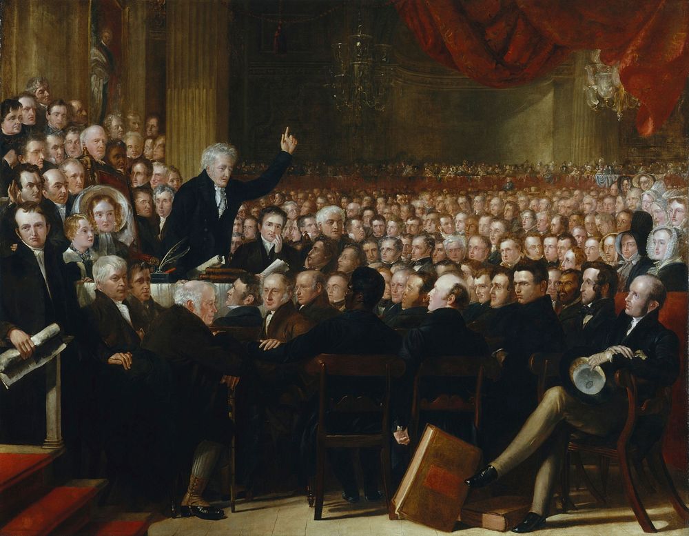 The Anti-Slavery Society Convention, 1840, by Benjamin Robert Haydon (died 1846), given to the National Portrait Gallery…