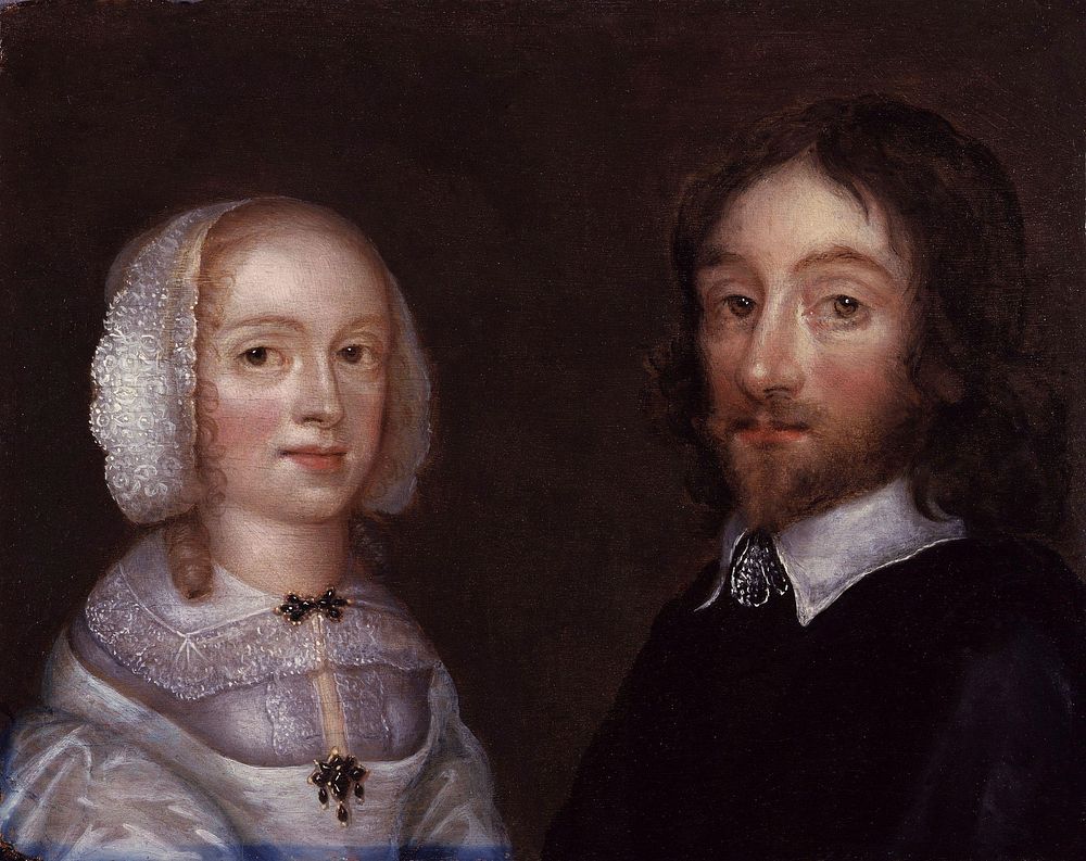 Lady Dorothy Browne (née Mileham); Sir Thomas Browne, author, by Joan Carlile (died 1679). See source website for additional…