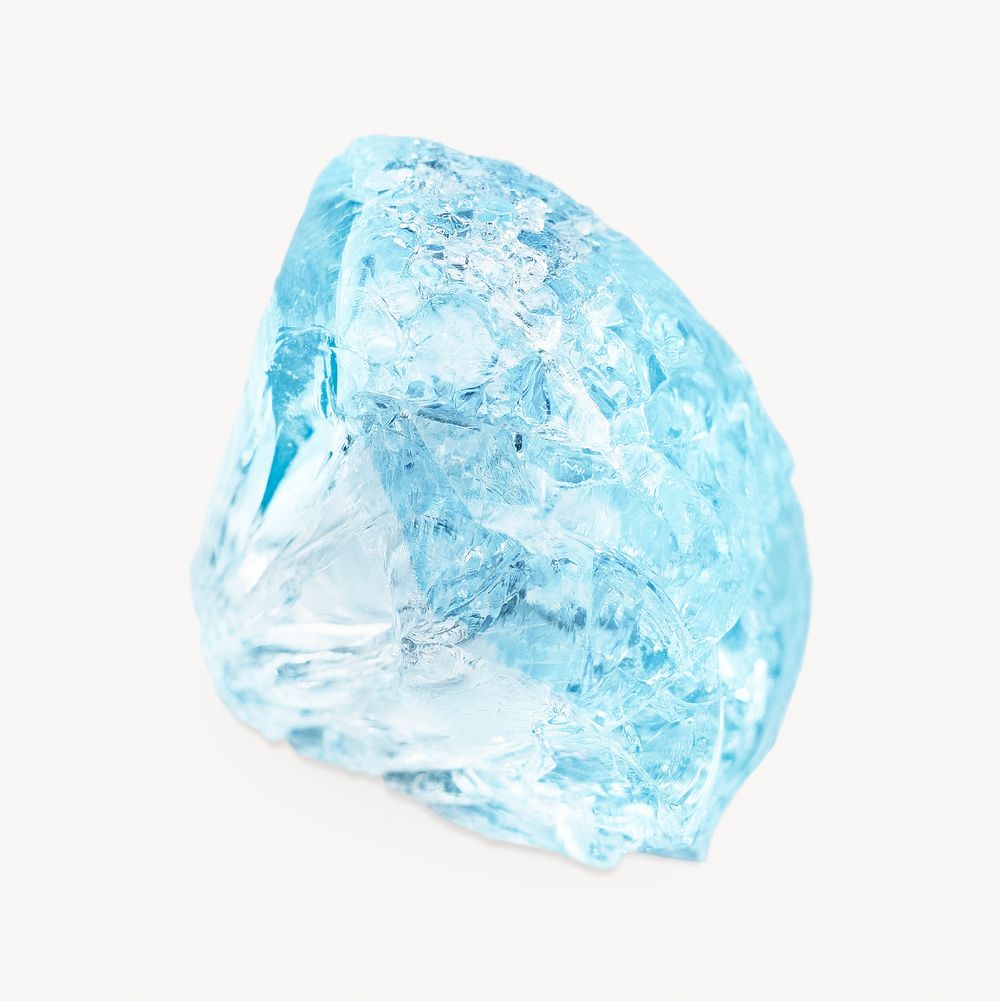 Sapphire blue mineral, off white design