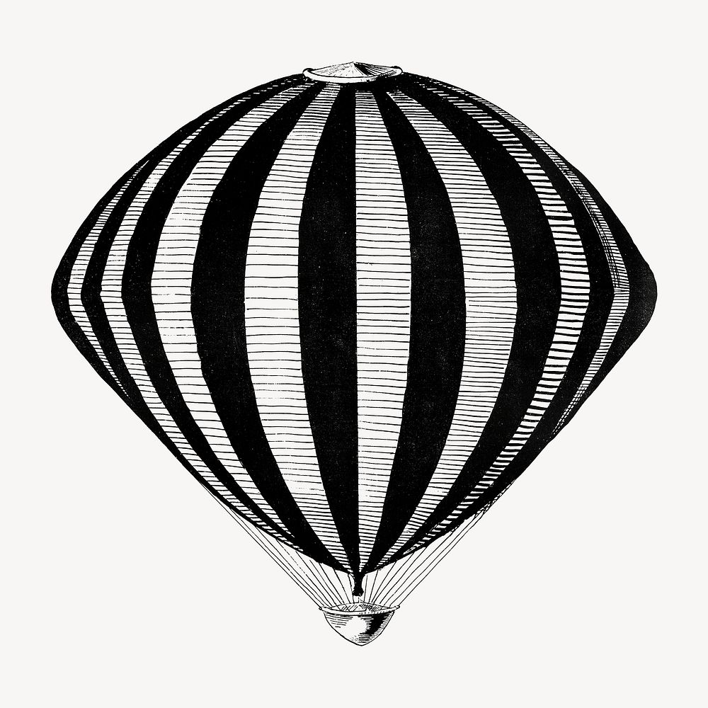 Vintage hot air balloon illustration  psd