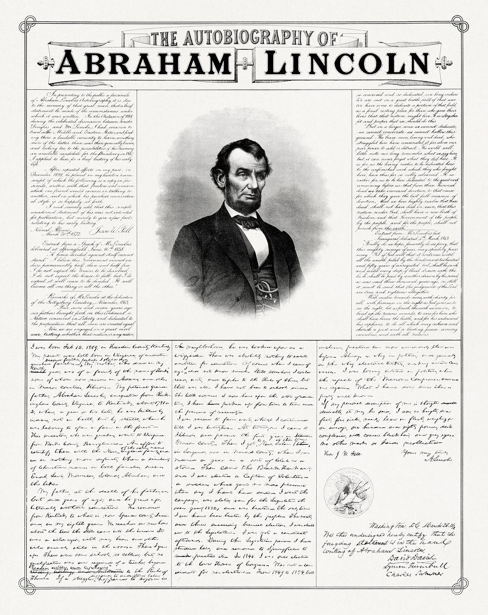 autobiography of abraham lincoln in english