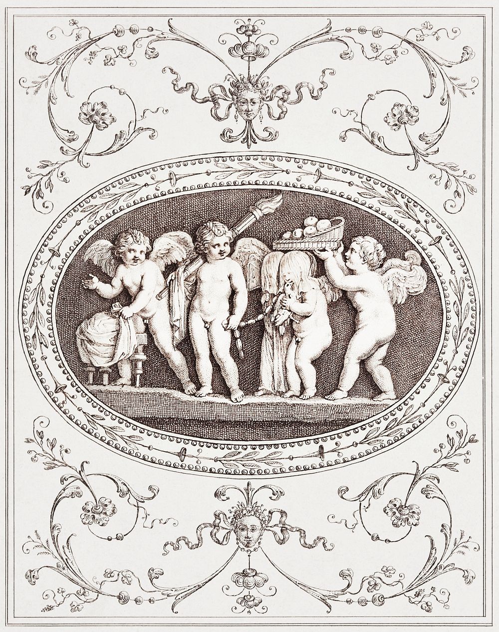 The Marriage of Psyche and Cupid, from The Gems of Marlborough (1789-1790) by Francesco Bartolozzi. Original from The…