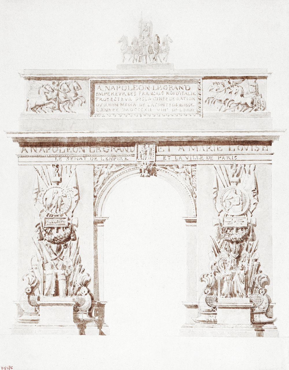 Arc de Triomphe. Original from the Smithsonian. Digitally enhanced by rawpixel.