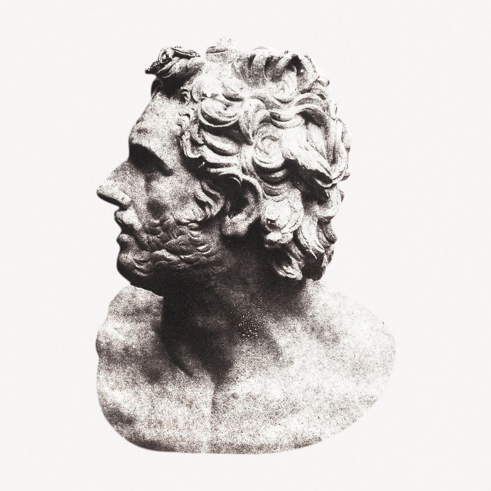 Vintage sculpture, bust of Patroclus psd