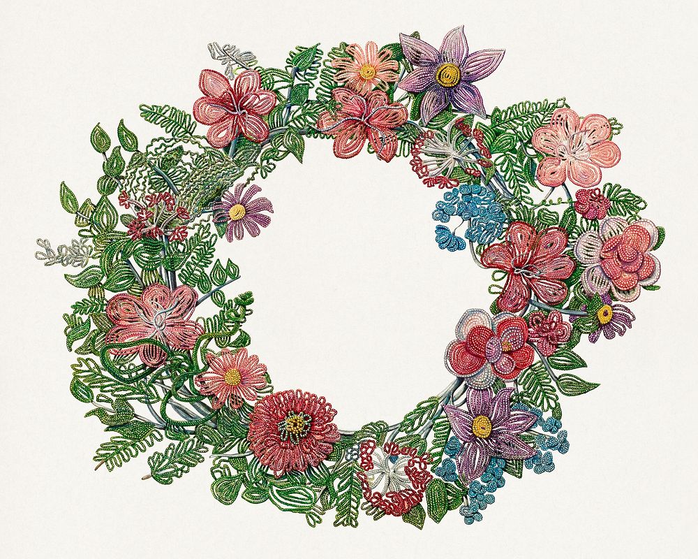Cemetery wreath (c. 1938) by Al Curry. Original from The National Gallery of Art. Digitally enhanced by rawpixel.